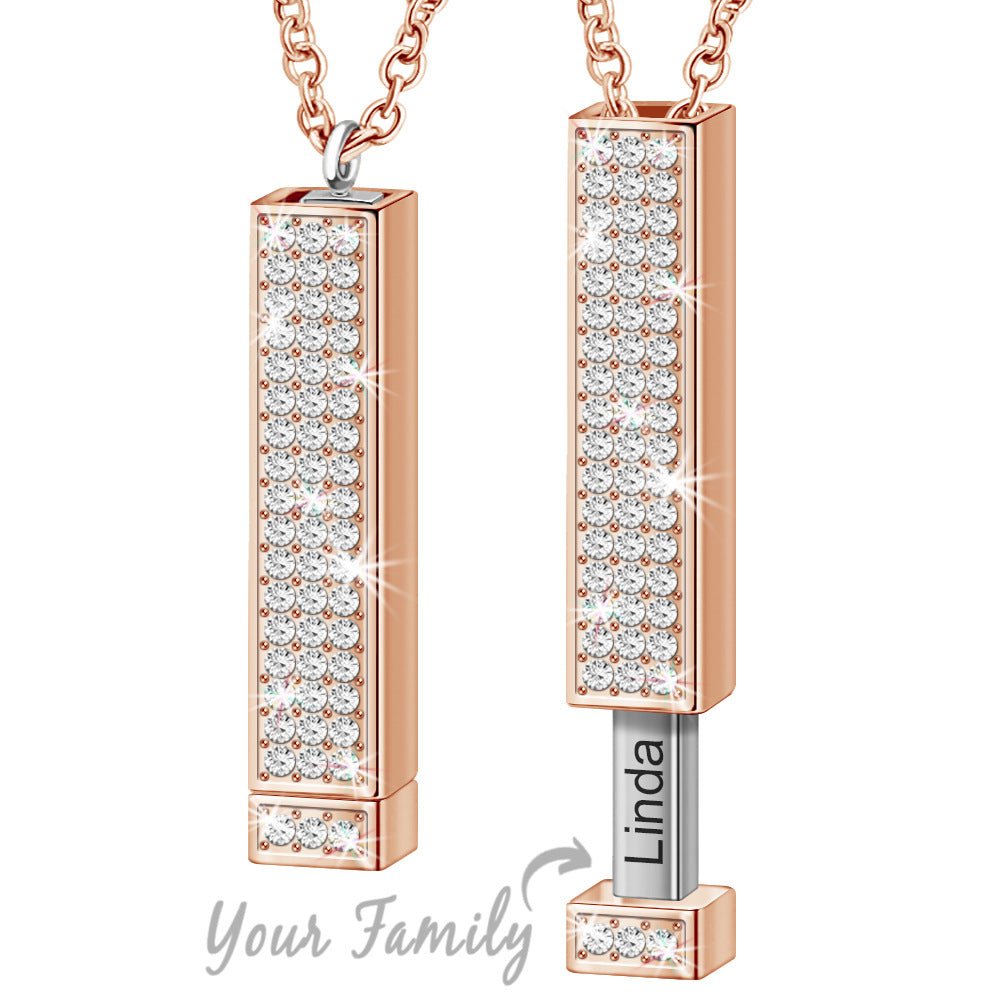 Hidden "I Love You" Message Diamond Necklace