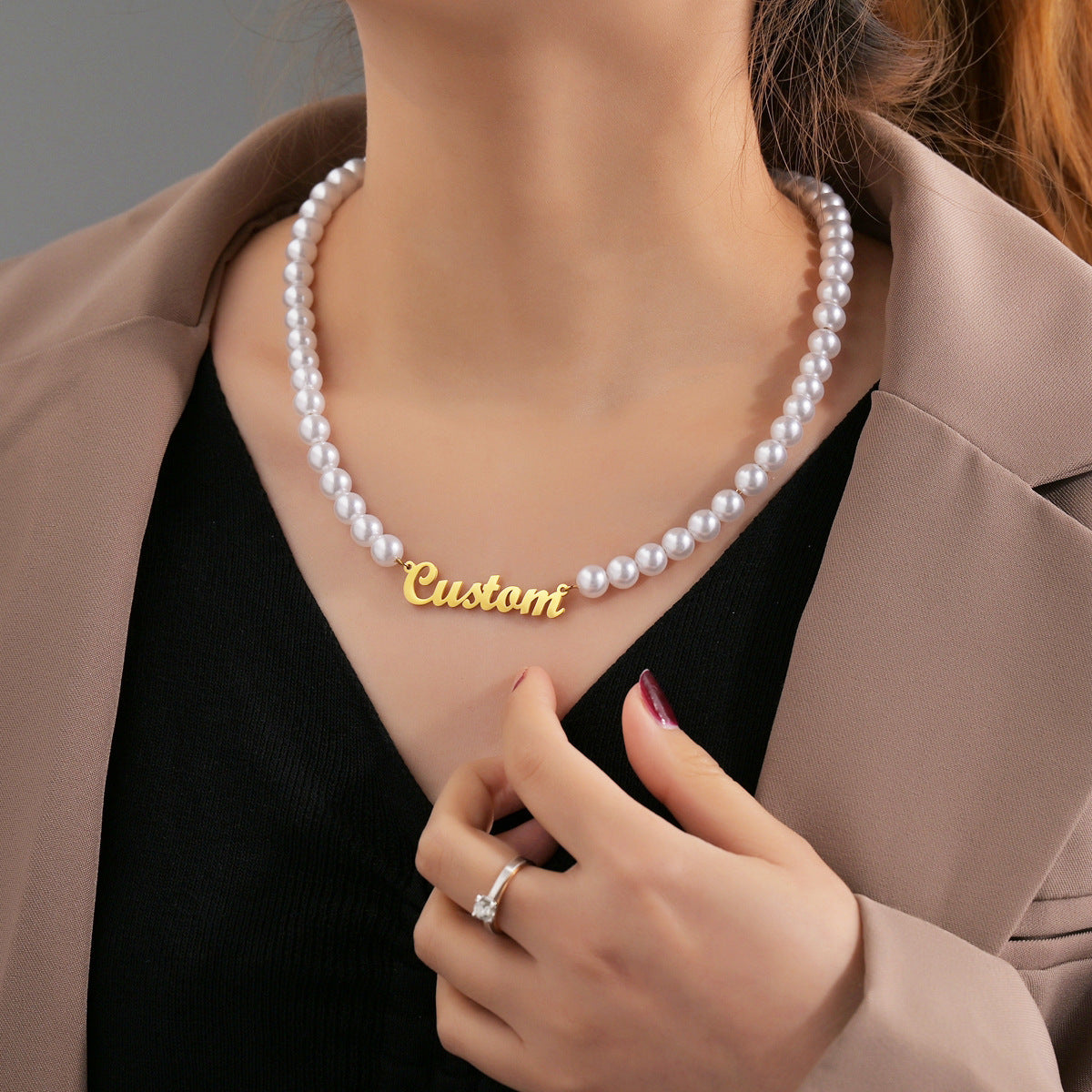 Personalized Pearl Necklace