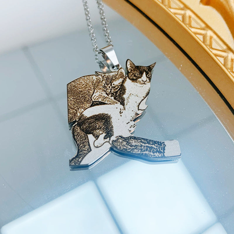 Personalized Laser Pet Photo Necklace