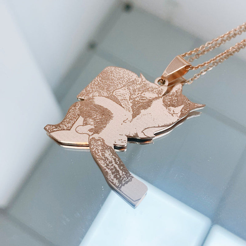 Personalized Laser Pet Photo Necklace