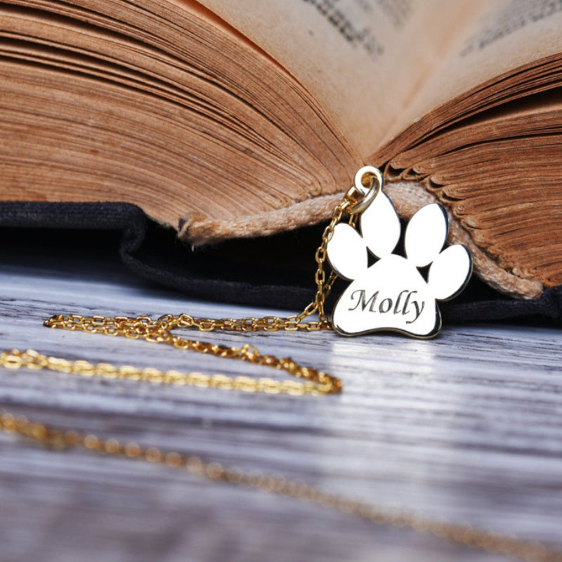 Personalized dog claw carved Necklace