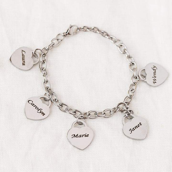 Personalized Heart Engraved Bracelet