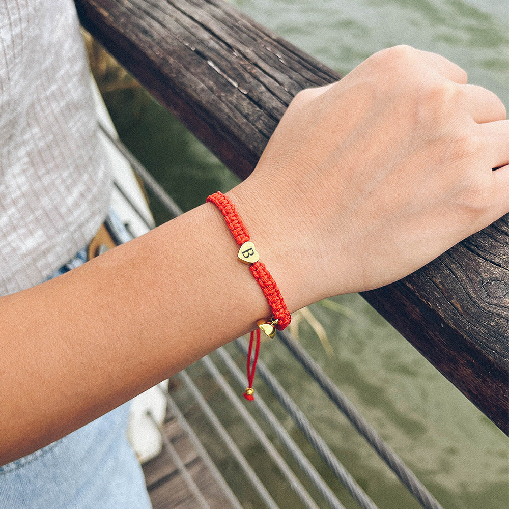 Personalized Vintage Couple Lettering Bracelet