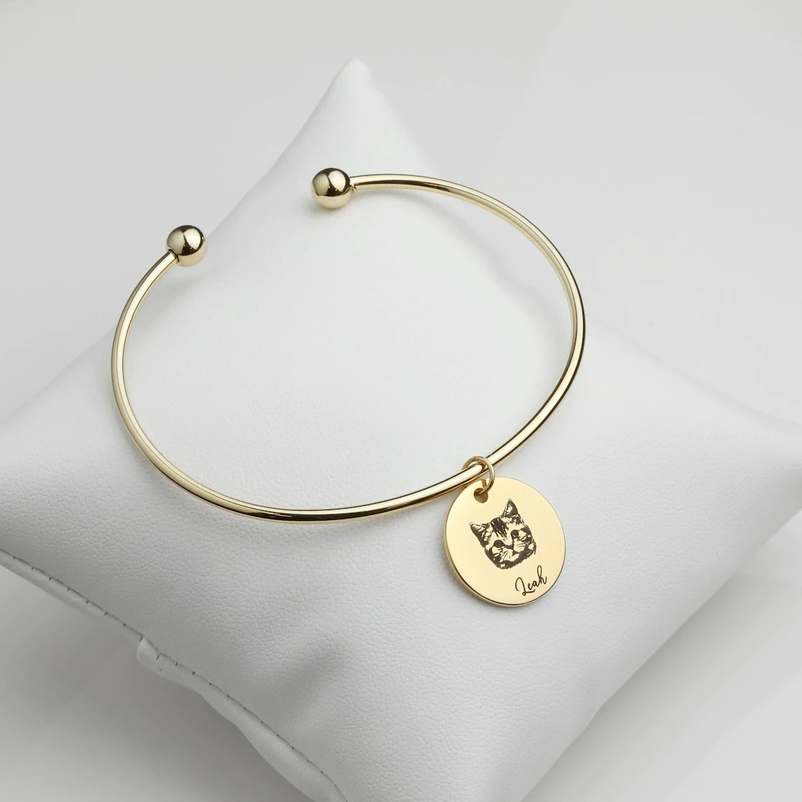 Personalized Pendants Bangle Bracelet