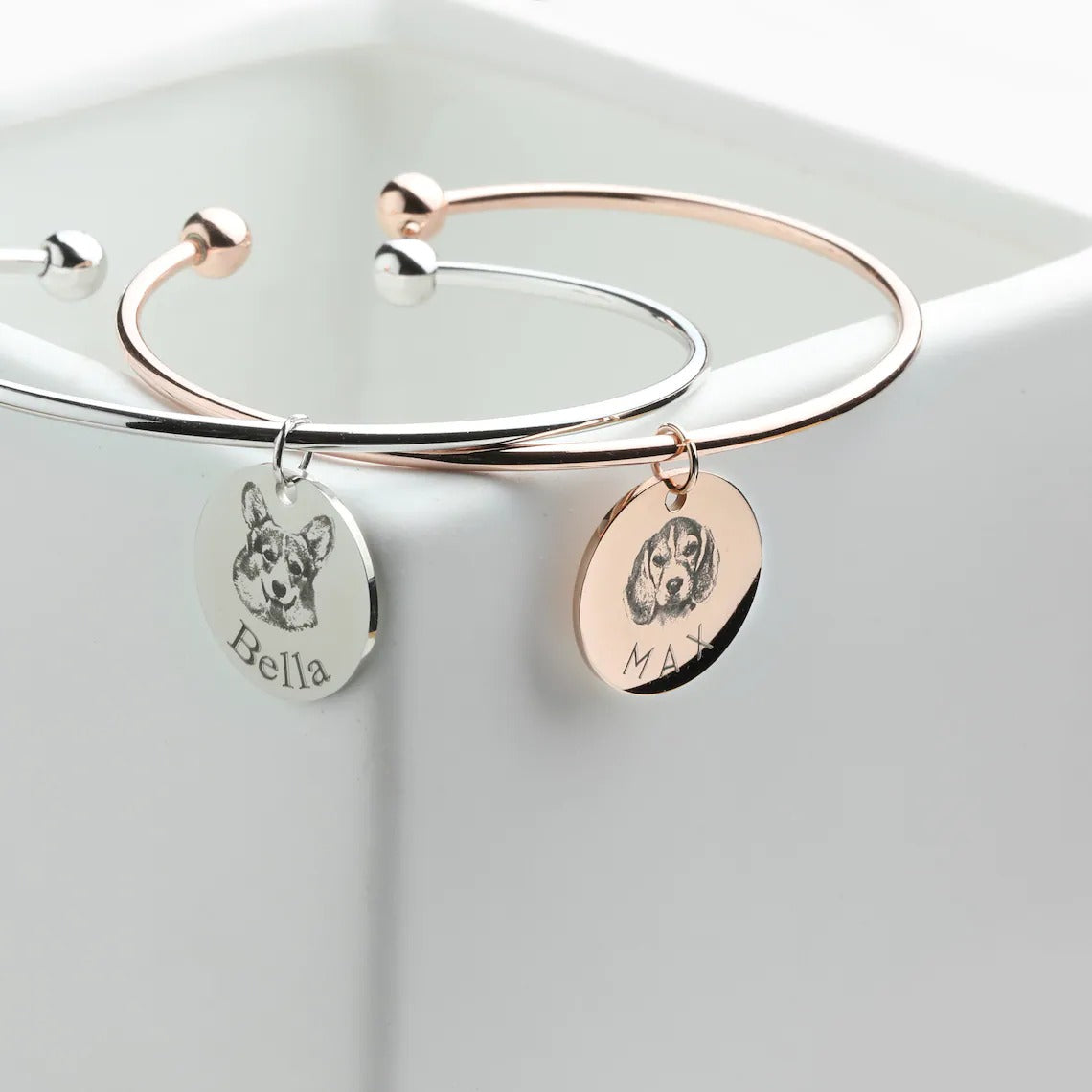 Personalized Pendants Bangle Bracelet