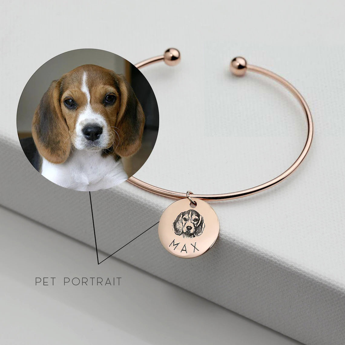 Personalized Pendants Bangle Bracelet