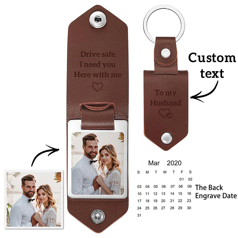 Personalized Leather Keychain