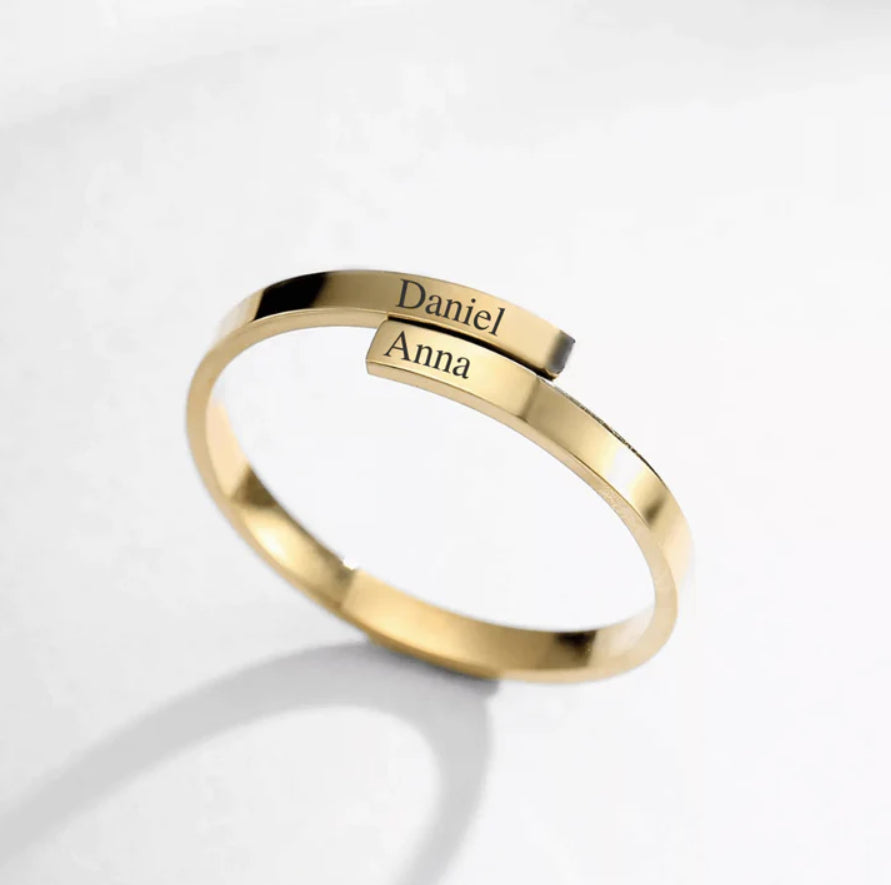 Customized Engraved Ring with Names