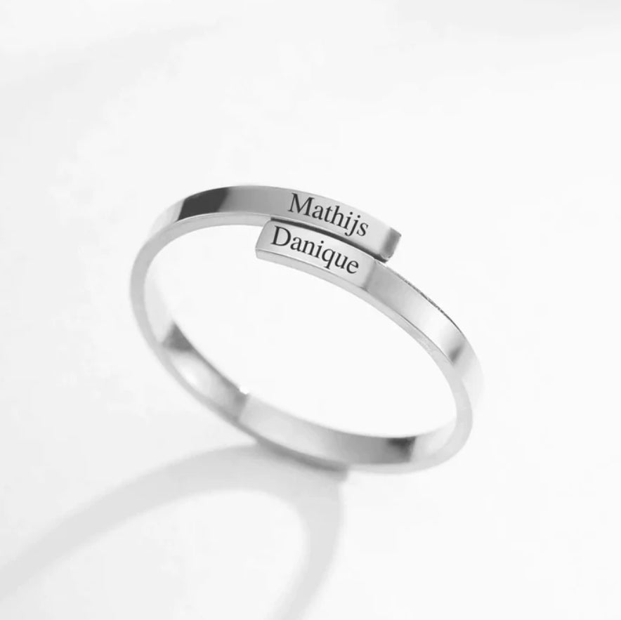 Customized Engraved Ring with Names