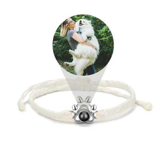 Personalized Pet Photo Knitted Rope Bracelet