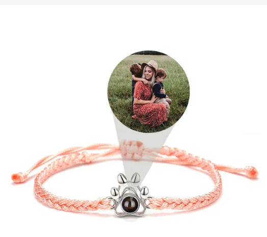 Personalized Pet Photo Knitted Rope Bracelet