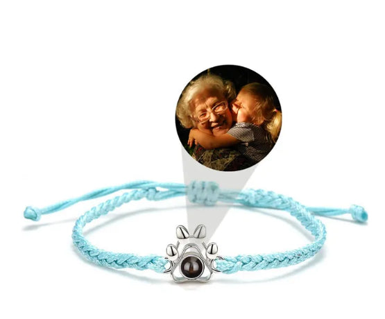 Personalized Pet Photo Knitted Rope Bracelet