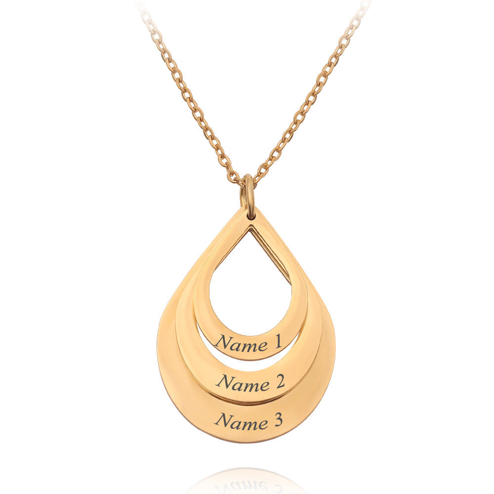 Personalized Water Drop Name Necklace