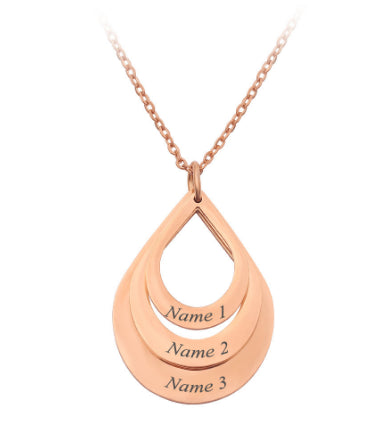 Personalized Water Drop Name Necklace