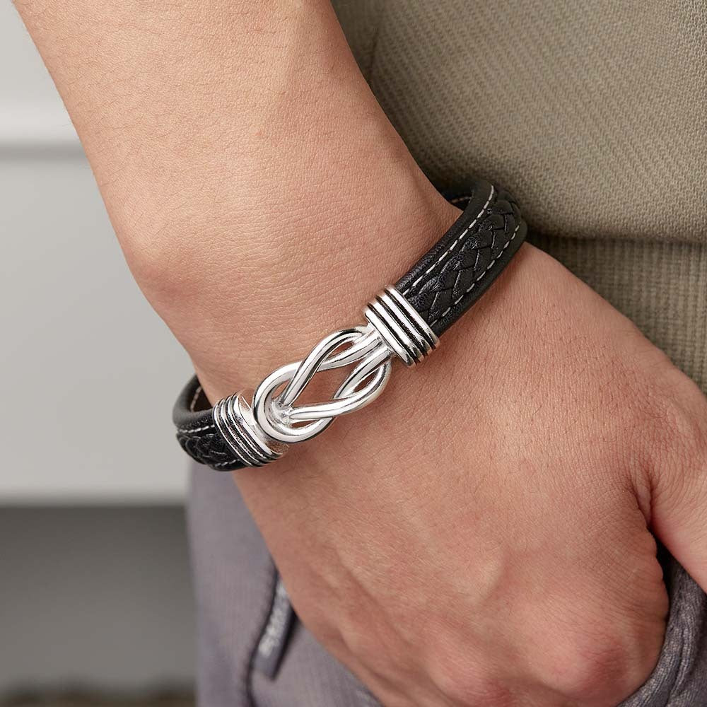 Custom Carved Knot Bracelet for Men