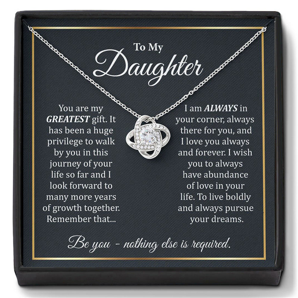 Four-Leaf Clover Necklace Gift for Your Daughter