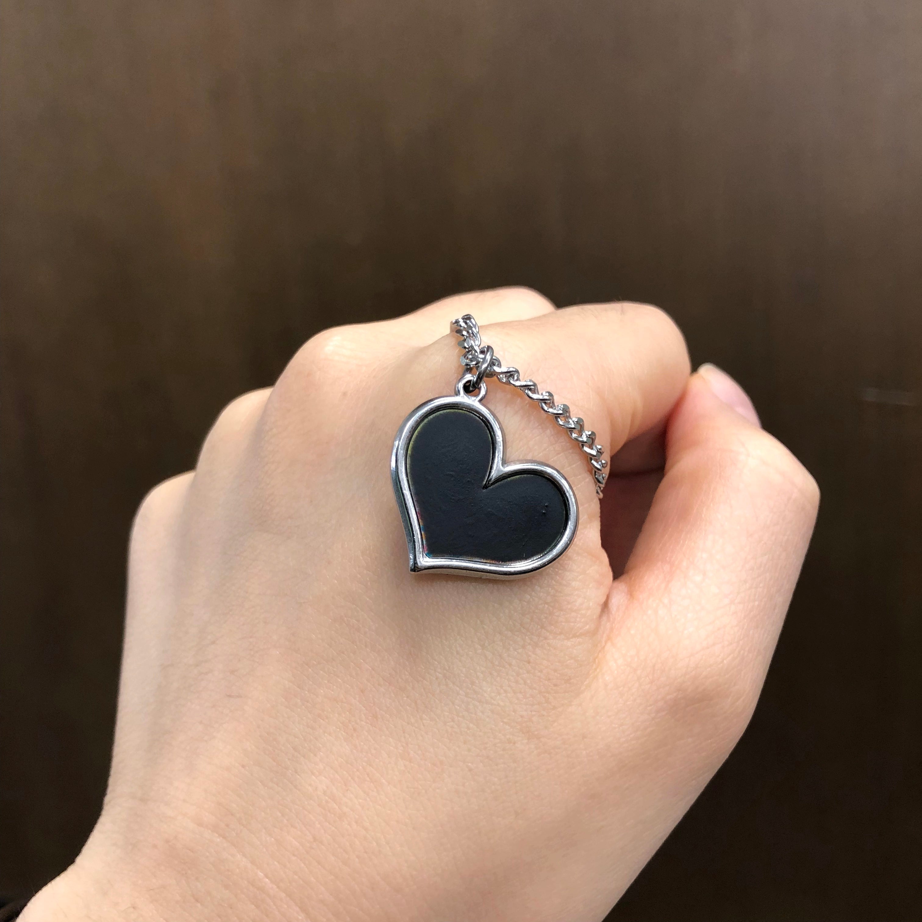 Personalized Heart Heat-Activated Magic Necklace with Hidden Picture