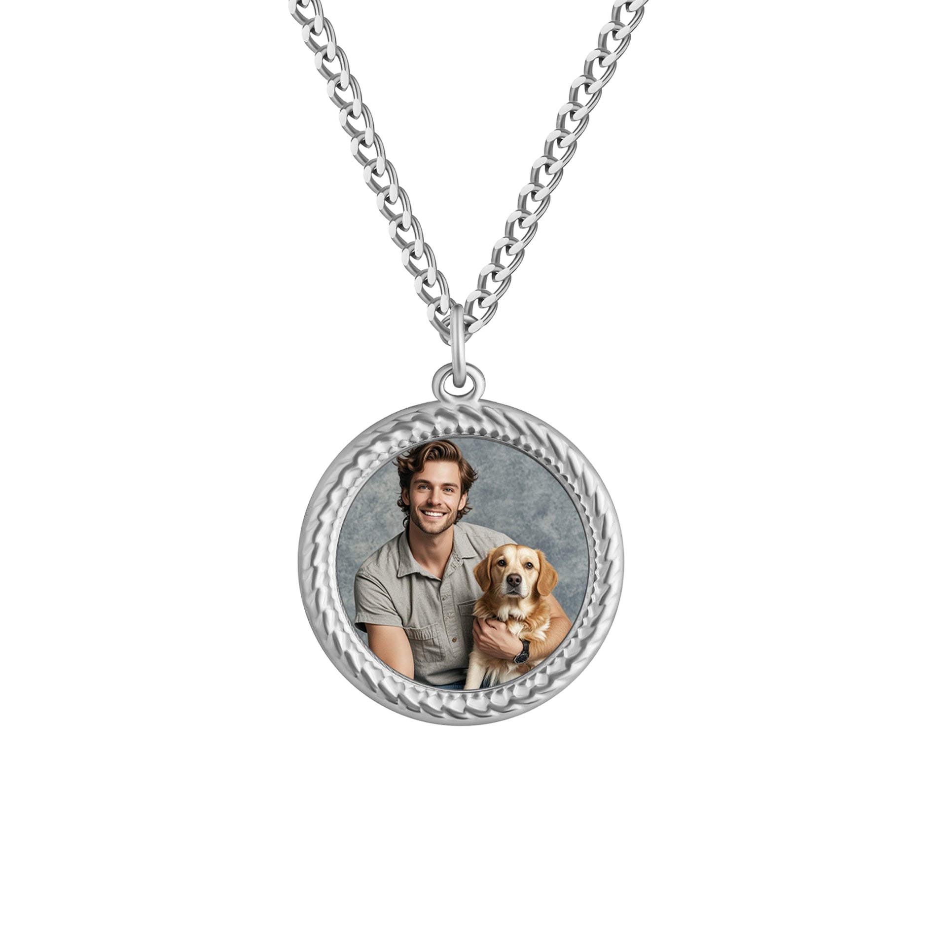 Personalized Circle Heat-Activated Magic Necklace with Hidden Picture