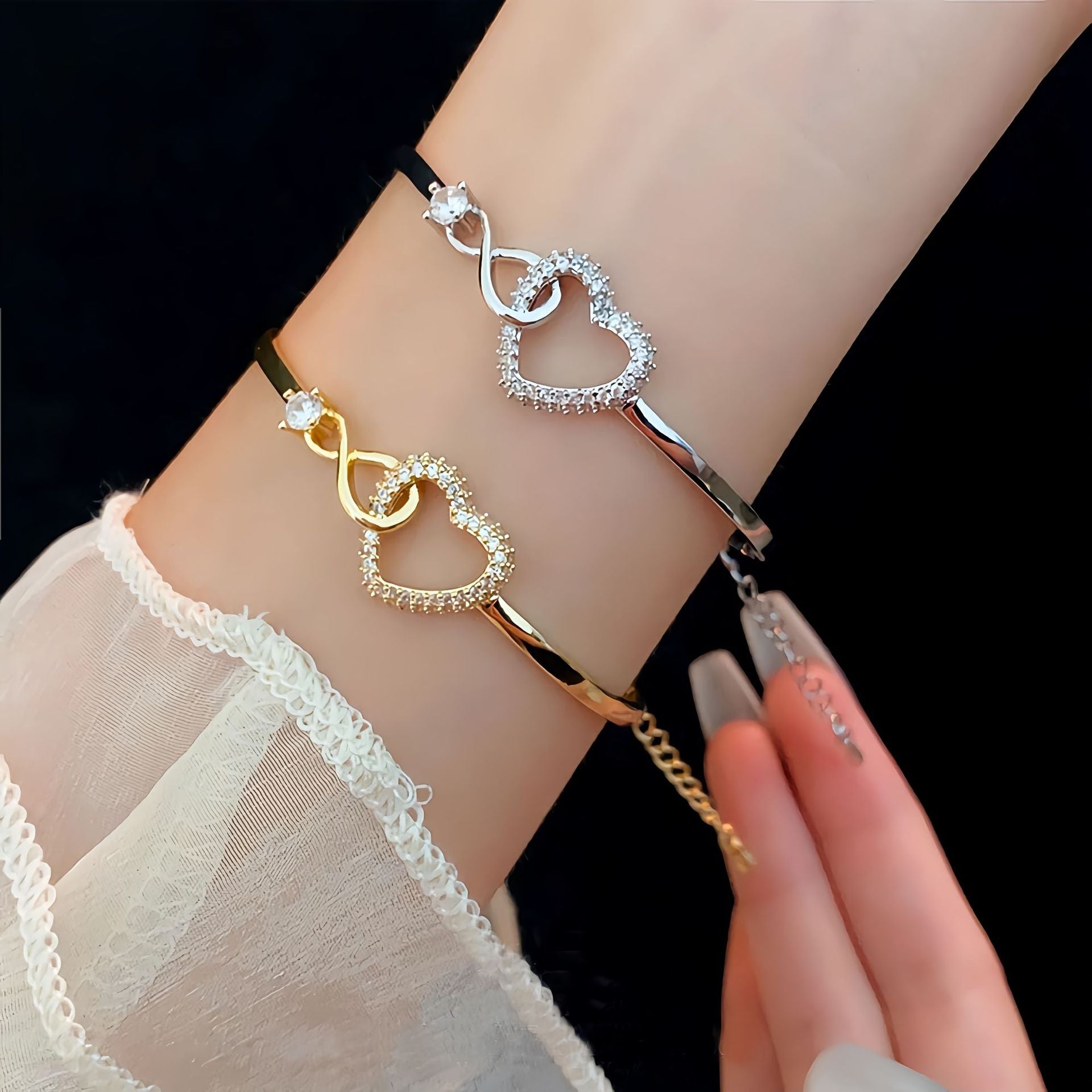 Infinity Heart Sparkle Bracelet